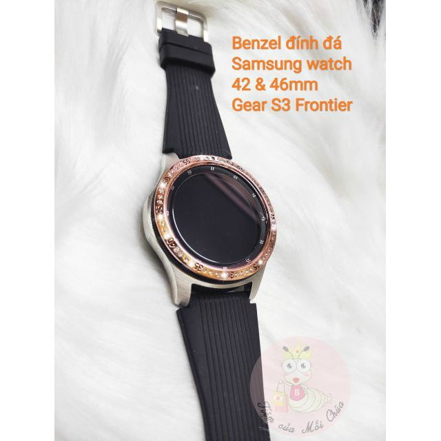 VÒNG BENZEL ĐÍNH ĐÁ cho đồng hồ Samsung Galaxy Watch 42mm & 46mm/ Gear S3/ Huawei GT2 đính đá siêu đẹp
