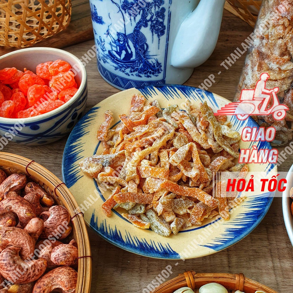 Quất Trần Bì (Vỏ Quýt) Sấy Cam Thảo Lon 500Gr