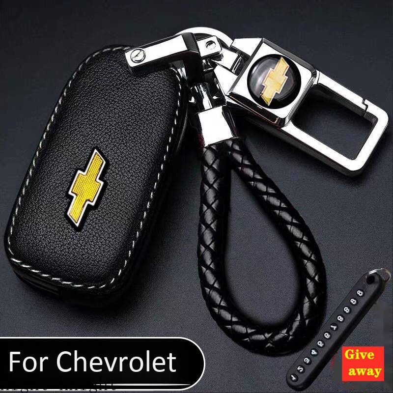 Móc chìa khóa bằng da và hợp kim cho xe hơi Chevrolet Colorado Spark Trailblazer Captiva Aveo CRUZE Malibu