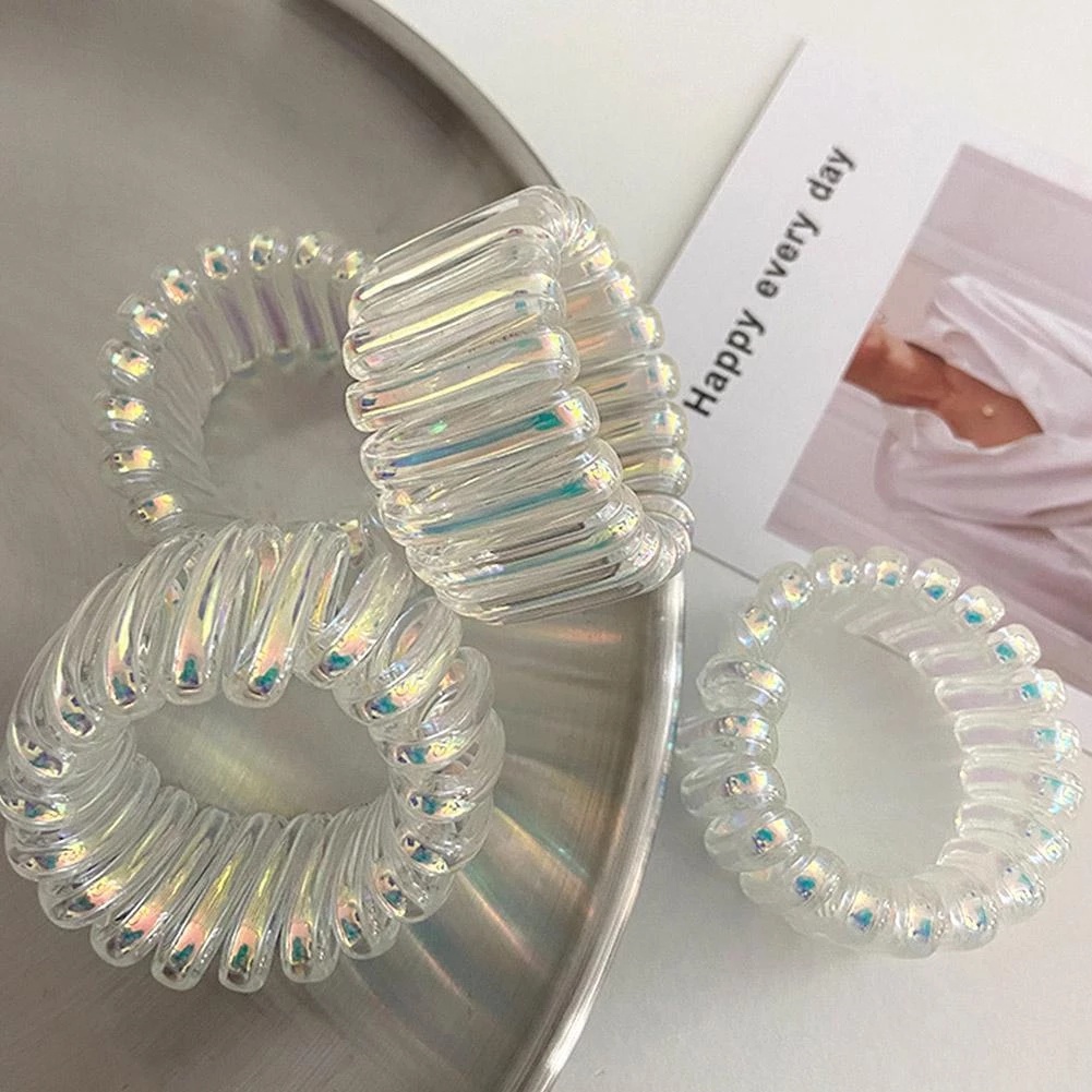 Dây thun cột tóc liền mạch viền rộng kiểu tiên cá và dây điện thoại thời trang Hàn Quốc cho nữ