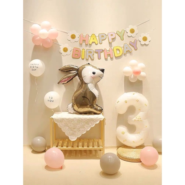 Dây treo chữ happy birthday hoa mai mẫu mới tháng 12/2021