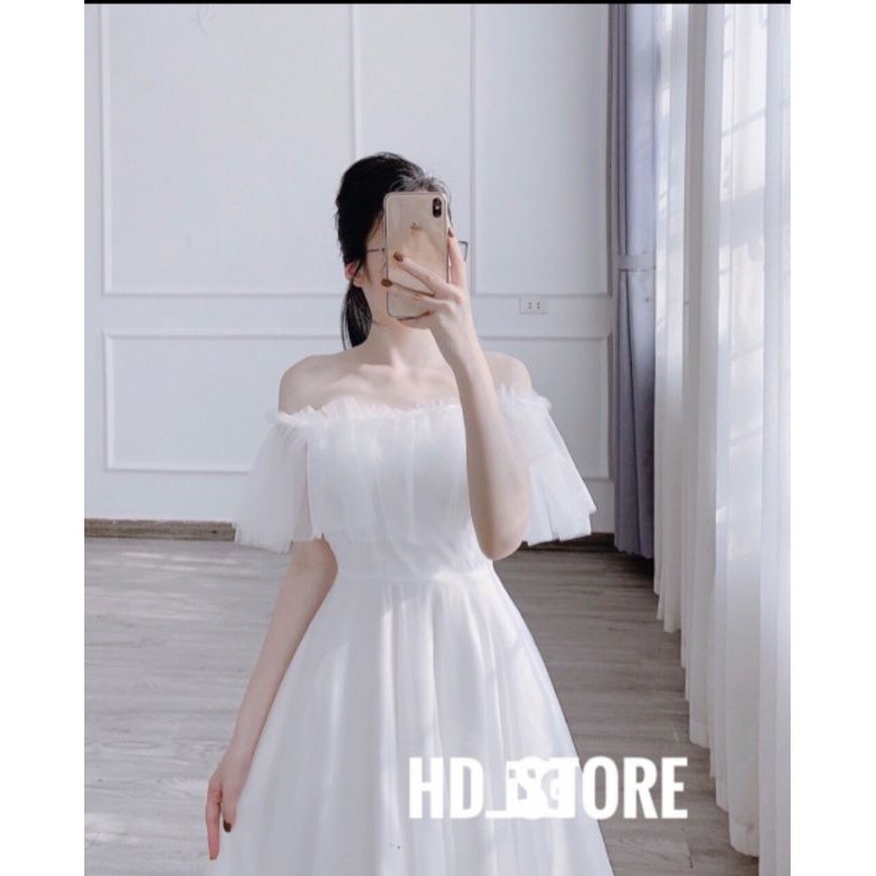 Váy trễ vai mùa hè