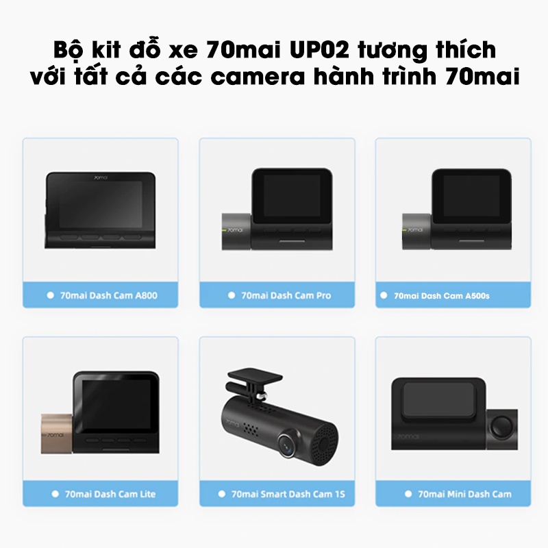 Bộ dây nguồn đấu điện trực tiếp cho camera hành trình 70mai UP02 Hardwire Kit Bộ Kit đỗ xe | BigBuy360 - bigbuy360.vn