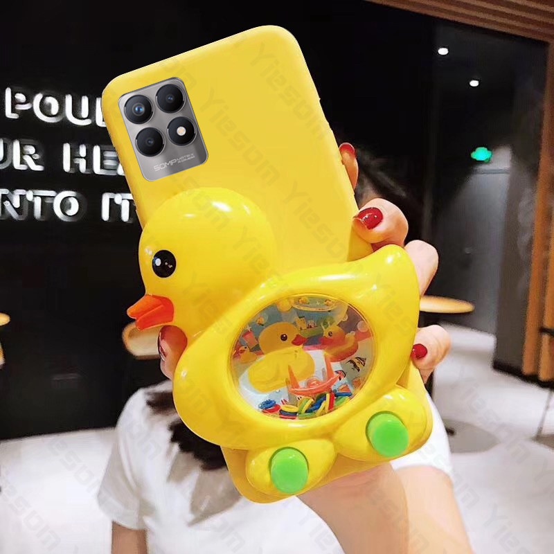 Ốp Điện Thoại Hình Chú Vịt 3D Dễ Thương Cho Realme 8i 7 5 Pro C21Y C25Y C21 C20 C17 7i C15 C12 C25 C25S