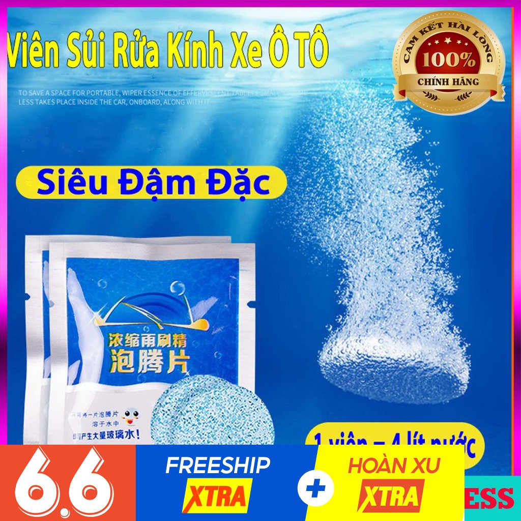 Viên sủi rửa kính ô tô tẩy sạch kính, tăng tuổi thọ gạt mưa, 1 viên = 2 lít nước