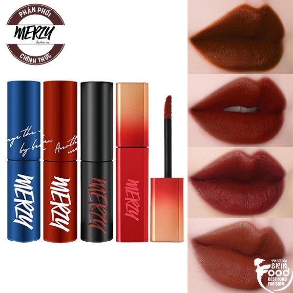 [Mã COSHOT28 hoàn 8% xu đơn 250K] [New][V1-V12 vỏ đen][V13-V18 vỏ vàng] Son kem lì Merzy The First Velvet Tint