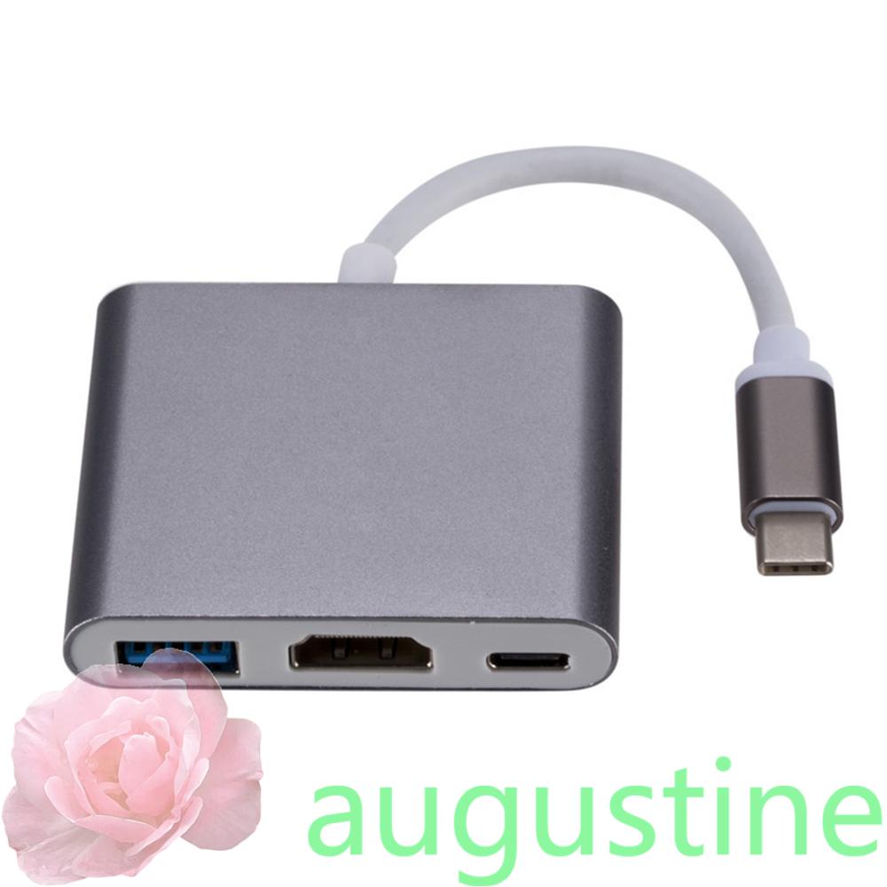 Bộ chuyển đổi AUGUSTINE loại C sang HDMI USB 3 trong 1 Type C HDMI USB3.1