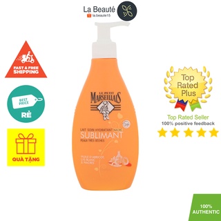Le Petit Marseillais Lait Soin Hydratant Sublimant - Sữa Dưỡng Thể Cấp Ẩm 24h Chiết Xuất Dầu Mơ, Ngọc Trai 400ml