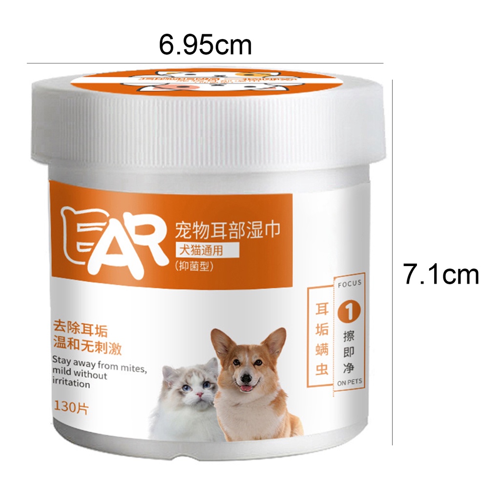 Set 130 Khăn Giấy Mềm Vệ Sinh Tai Cho Thú Cưng