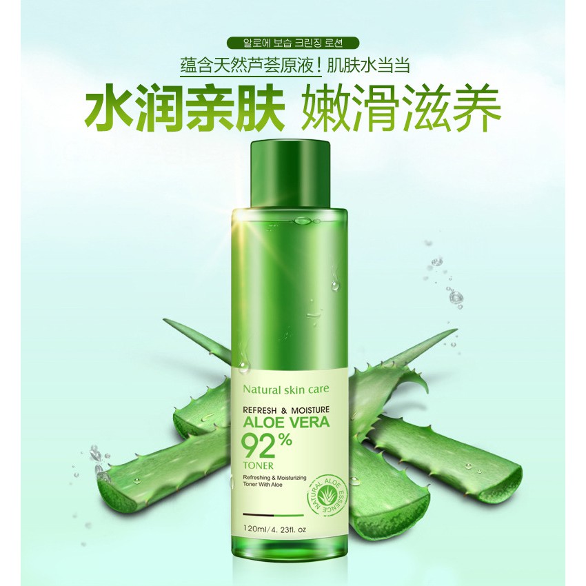 Nước hoa hồng chiết xuất từ lô hội Bioaqua Refresh & Moisture Aloe Vera Toner