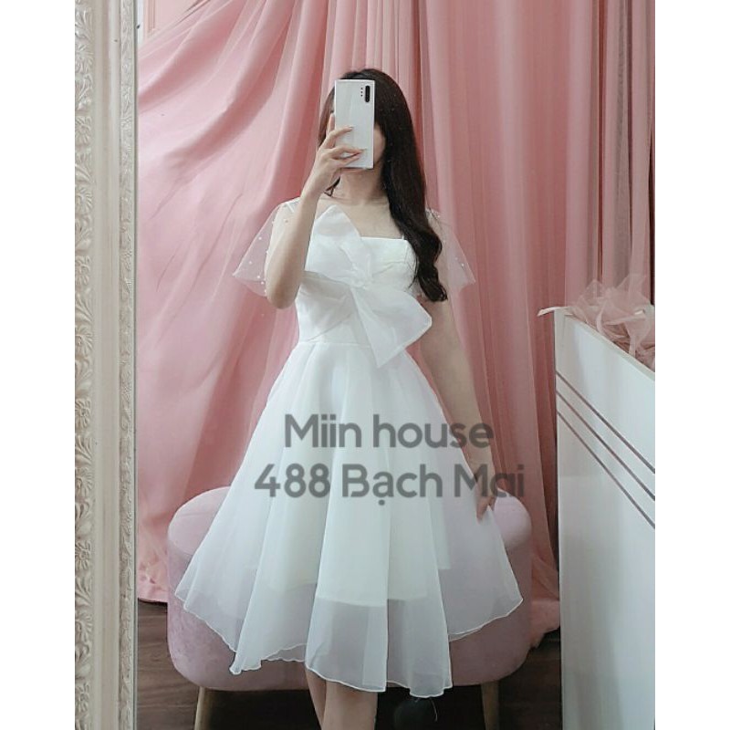 Váy prom nơ lệch tay ngọc | BigBuy360 - bigbuy360.vn