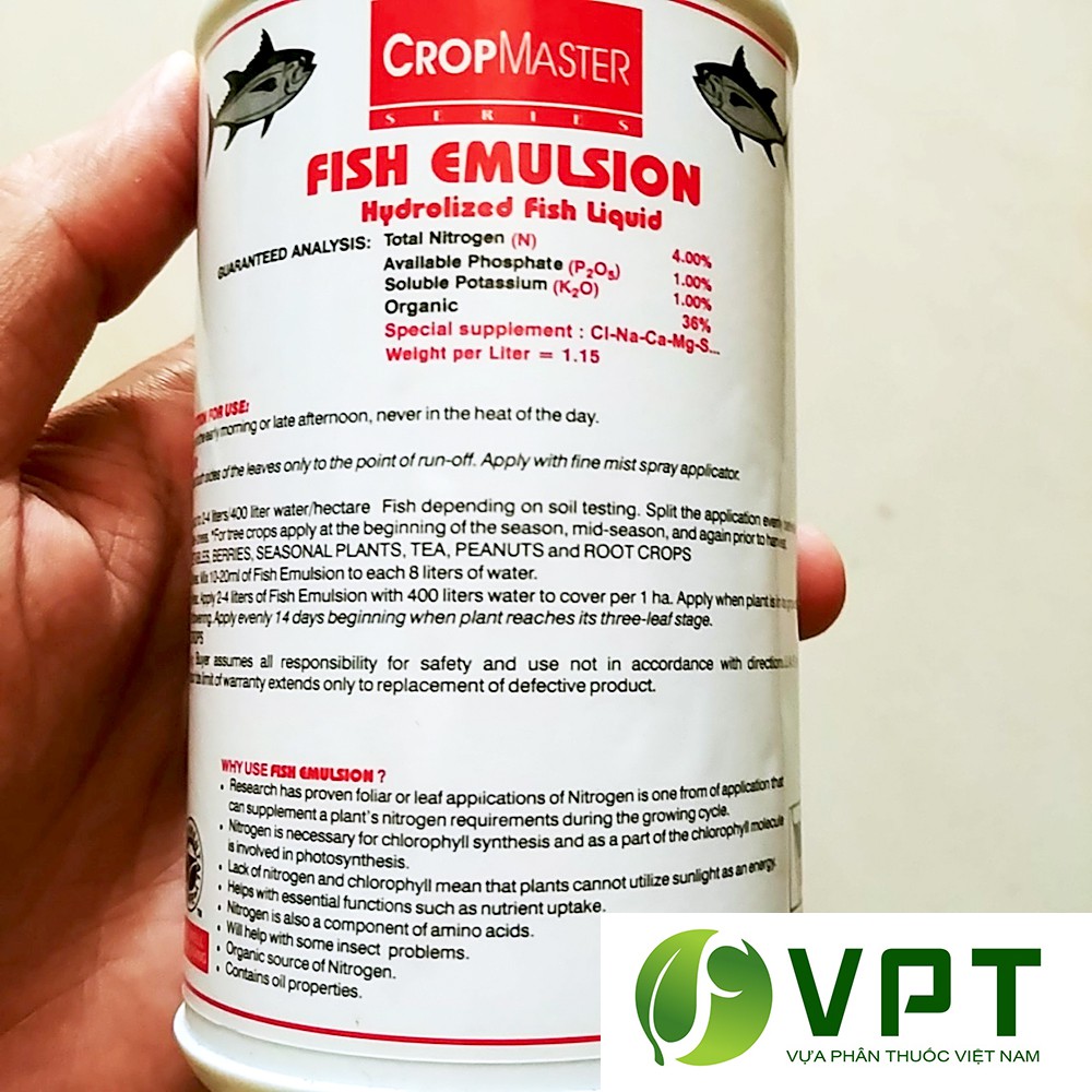 Phân cá Phú Hào Fish Emulsion USA chai 250ml