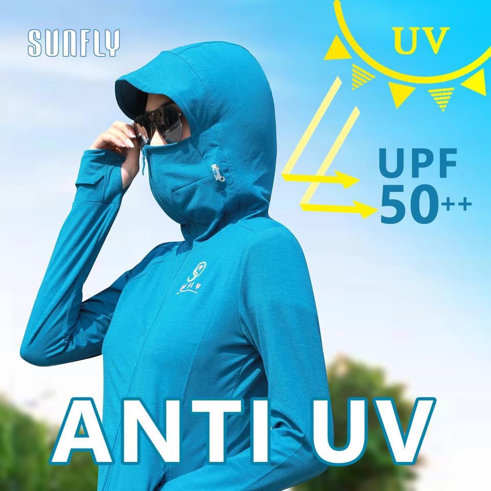 Áo chống nắng nữ SUNFLY, cản tia UV, co giãn, thoáng mát mềm mại SA9201