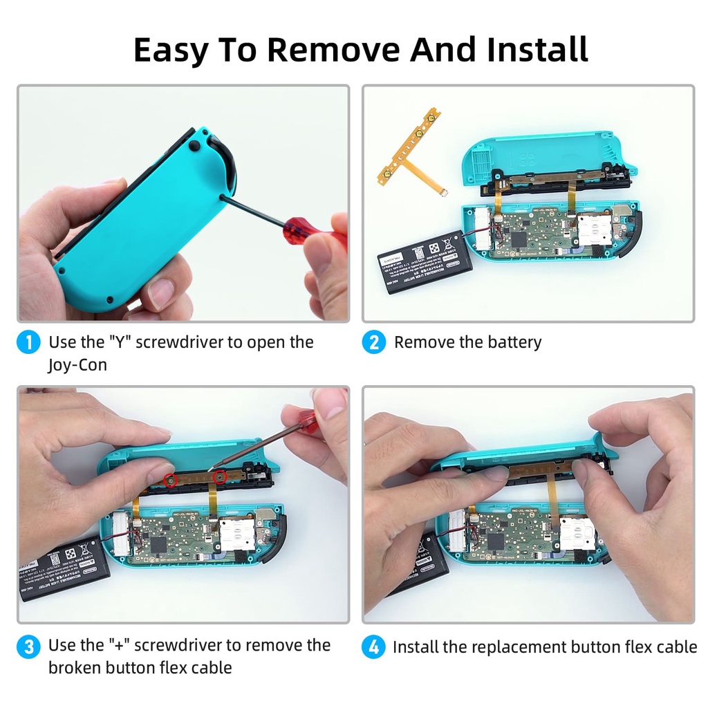 Cáp Linh Hoạt Đồng Bộ Gồm Nút Đồng Bộ + Vít   Cho Máy Chơi Game Nintendo Switch/Switch OLED Joy-Con