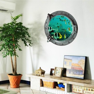 Tranh DECAL 3D Cửa sổ tàu ngầm
