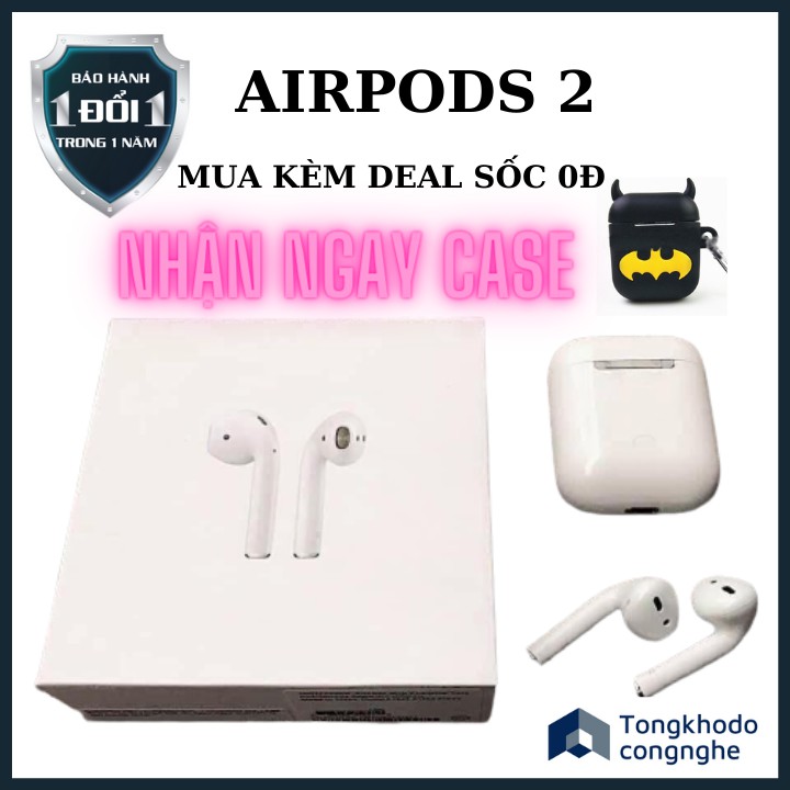 Airpods 2 Tai nghe Bluetooth Phiên Bản Cao Cấp Dùng cả IOS và Android