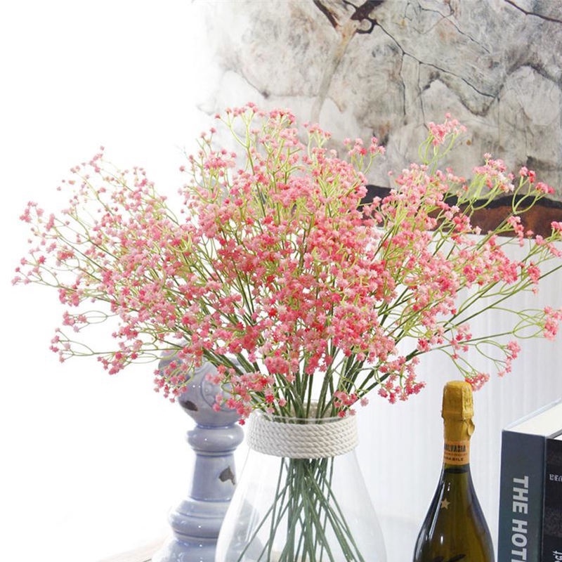 1 Nhánh Hoa Gypsophila Nhân Tạo Trang Trí Nhà Cửa