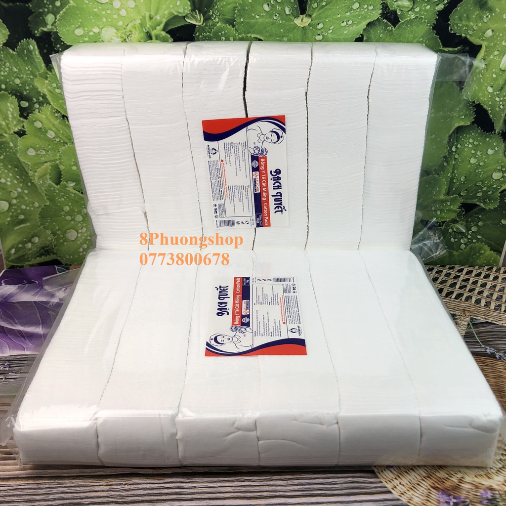 Bông Bạch Tuyết Cắt Miếng Sẵn 1kg Vệ Sinh cho bé 7x7, 10 x 10