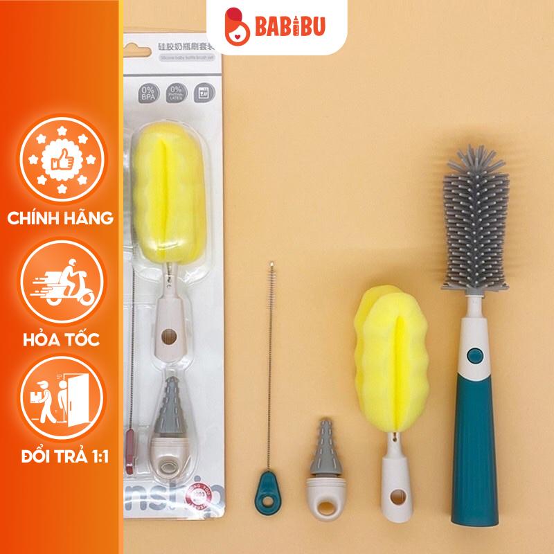 Cọ Rửa Bình Sữa Moonship 5 Chi Tiết Cho Bé Babibu