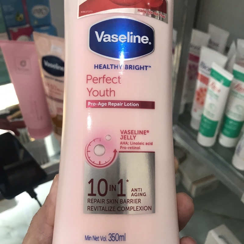 Sữa Dưỡng Thể Vaseline Trắng Da Điểm 10 -350ml
