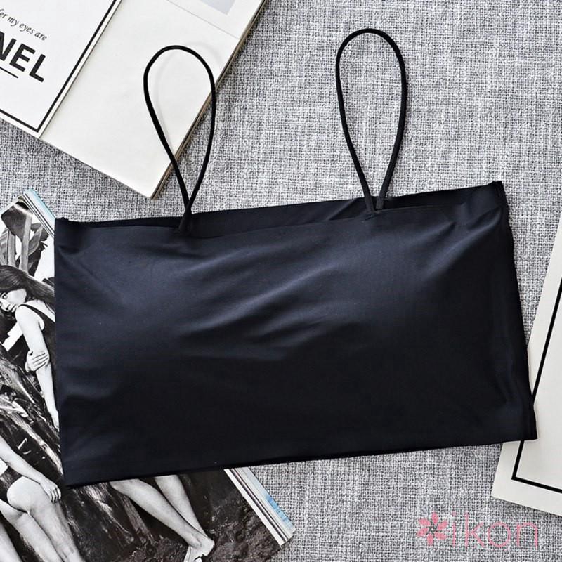 ✨ikon Women ice silk Wireless Solid Color Tube Tops Bra Soft Brassiere