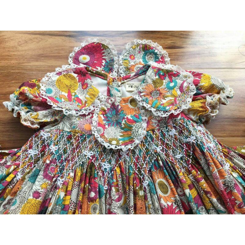 Váy smock hoa mùa hè