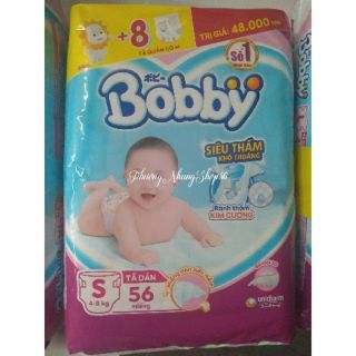 Tã dán siêu thấm bobby s56, m48, l42, xl38