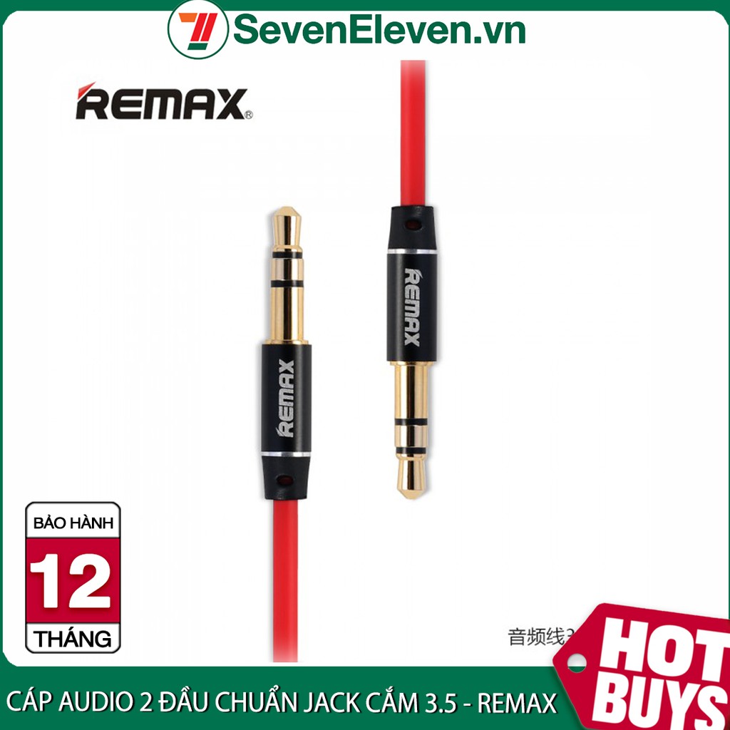 Cáp Âm thanh Audio 2 đầu chuẩn Jack cắm 3.5mm thương hiệu REMAX dài 1m RL-L100 ( Màu Đen, Đỏ, Trắng )