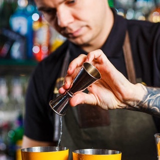 Jigger 2 Đầu Kiểu Nhật 30/45ml, Ly Đong Định Lượng Inox, Dụng Cụ Pha Chế Bartender