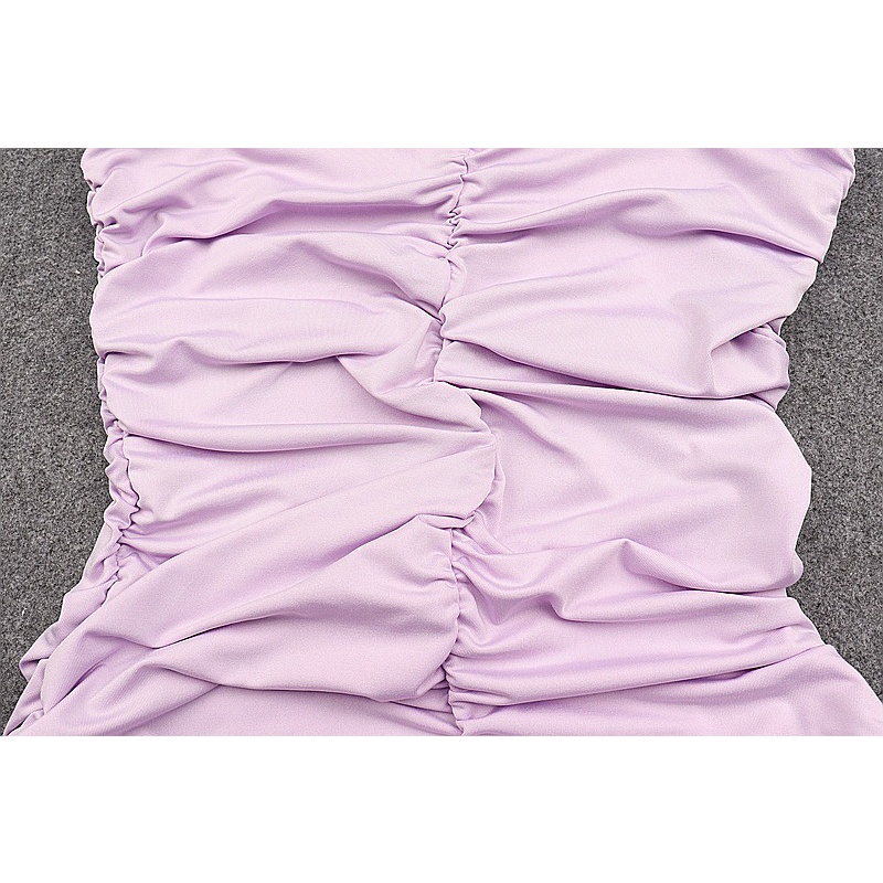 DUNEA Đầm ôm trễ vai phối bèo nhún quyến rũ dành cho nữ