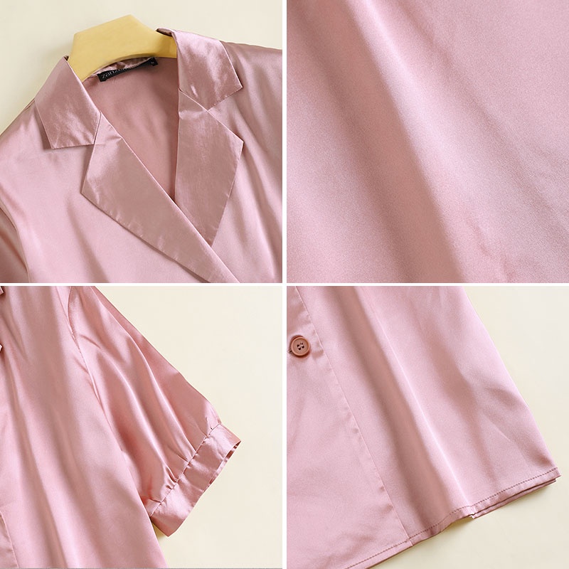 Zanzea Áo Sơ Mi Nữ Ngắn Tay Cổ Bẻ Thời Trang