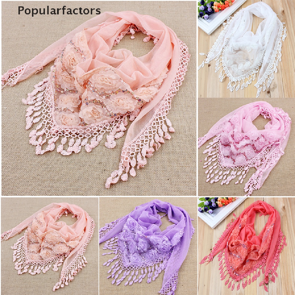 Khăn Choàng Lụa Thêu Họa Tiết Thời Trang