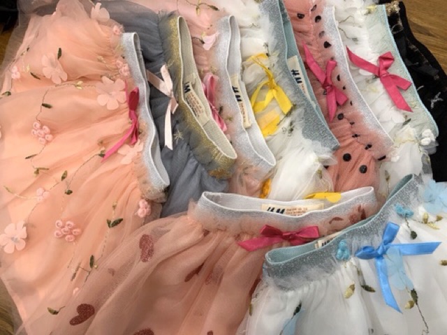 Chân Váy Ren Voan Bé Gái Xuất Dư