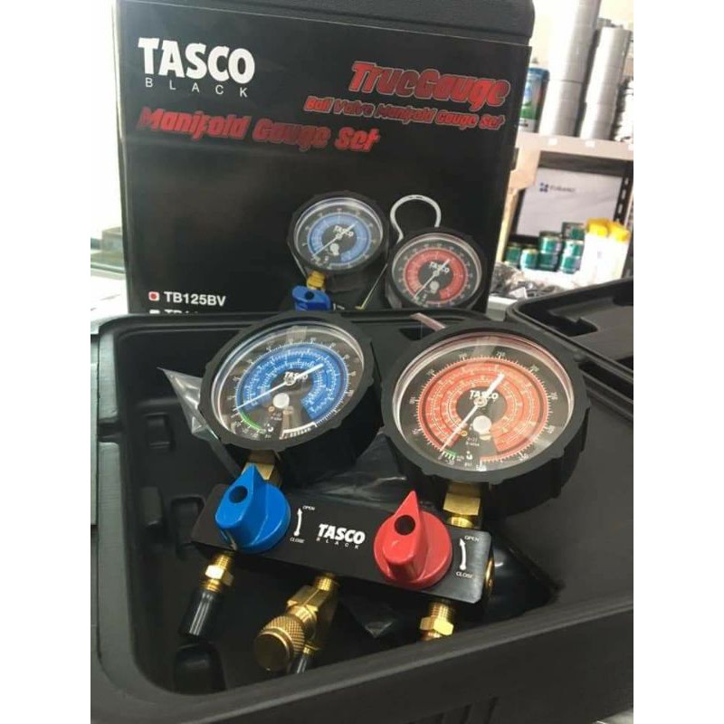 Đồng hồ nạp gas R22 Tasco TB125BV mới có hộp đi kèm