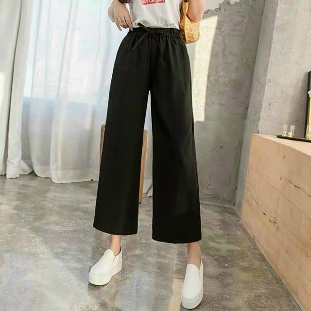 Quần Nữ Ống Suông Chất Đũi Mát 3 Màu Có Dây Rút Eo Form Rộng Mặc Đẹp Phù Hợp Mọi Nơi NEW UNISEX