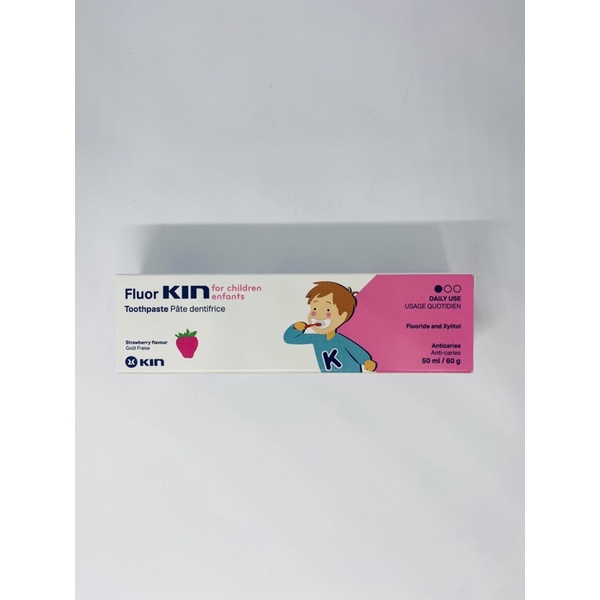 Kem đánh răng Fluor KIN Infantil 50ml/60g Ngừa sâu răng cho bé 1 - 6 tuổi