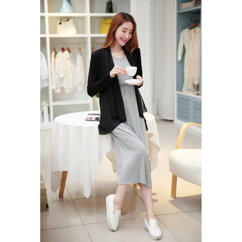 Đầm bầu thun 💖 Dáng dài maxi cotton ĐẸP+