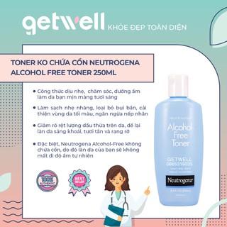 NƯỚC HOA HỒNG NEUTROGENA ALCOHOL FREE TONER 250ML
