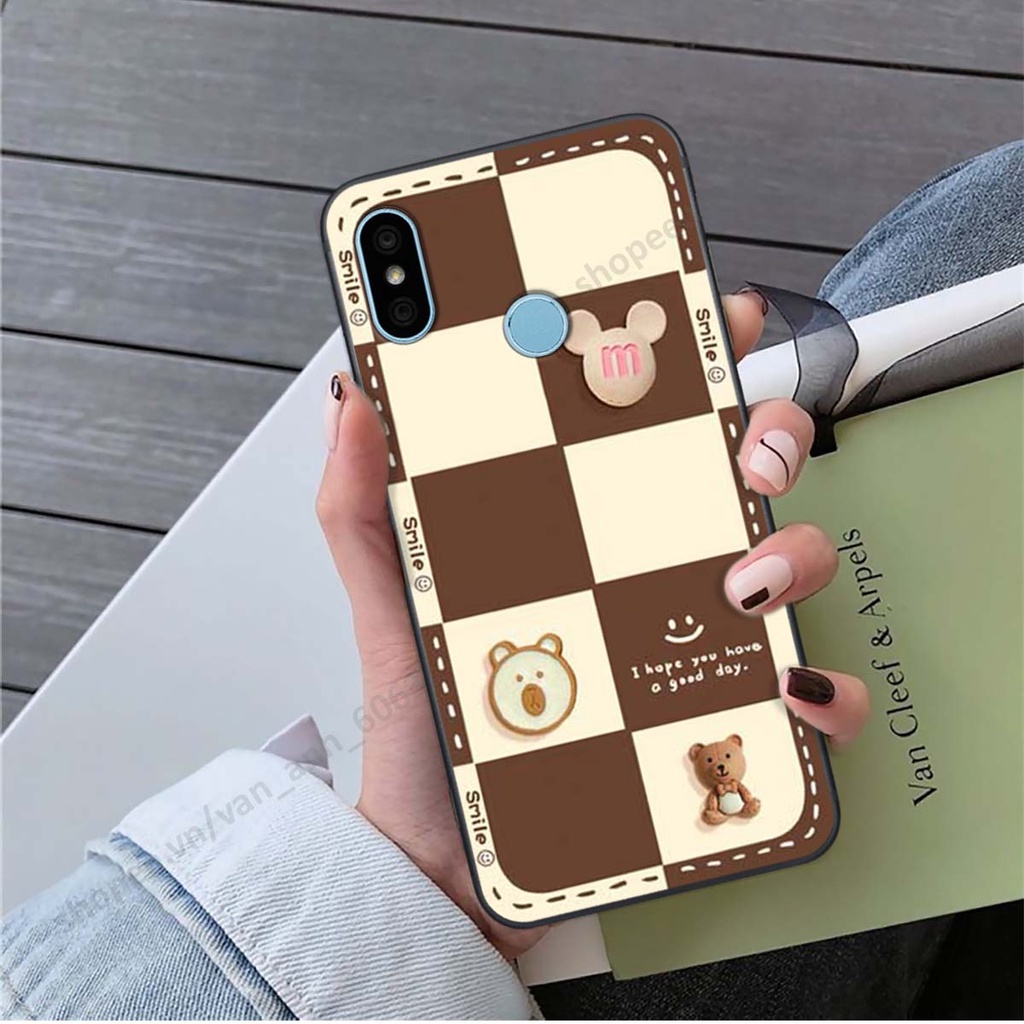 Ốp lưng Xiaomi Redmi 6 Pro / Mi A2 Lite hình gấu, kẹo dễ thương cute