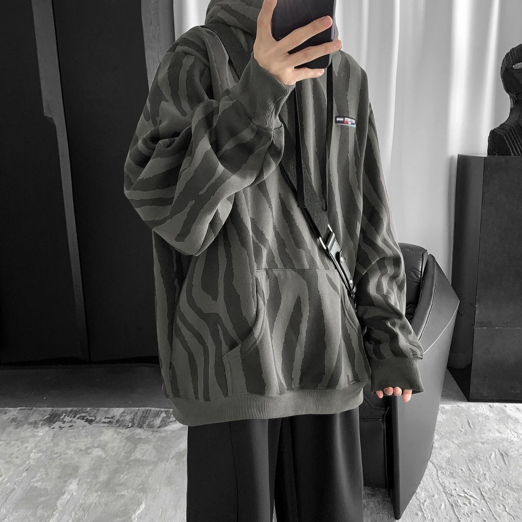 Áo hoodies unisex chất liệu nỉ ngoại rằn ri in toàn thân, lót 2 lớp CC047 | BigBuy360 - bigbuy360.vn