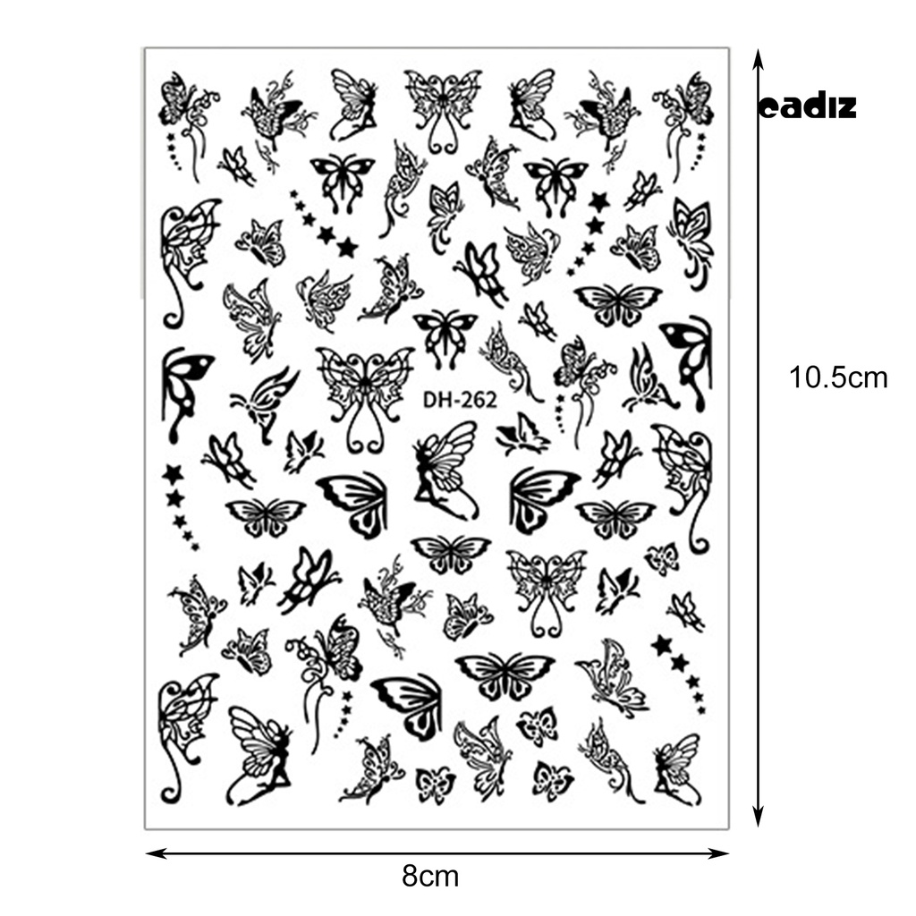 Miếng Dán Trang Trí Móng Tay Hình Bướm Tinh Tế Cho Nữ