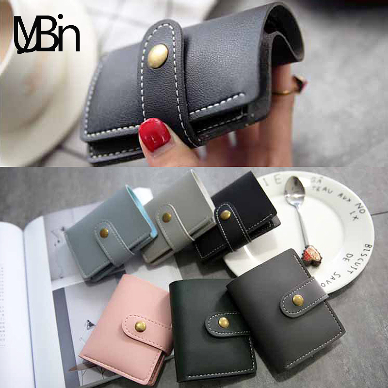 Ví da PU mềm nhỏ dáng ngắn phối nút phong cách Hàn Quốc | BigBuy360 - bigbuy360.vn