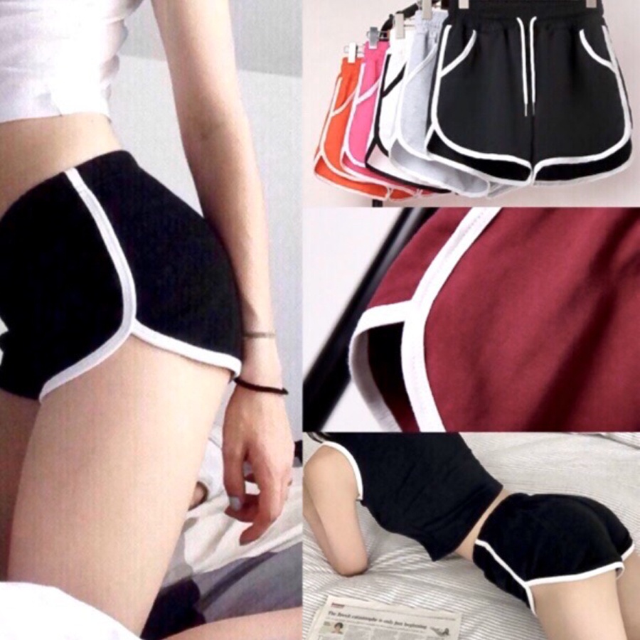 Quần đùi nữ, quần ngắn kiểu dáng thể thao from ôm body chất liệu cotton cao cấp thấm hút mồ hôi thoải mái khi măc. Q14