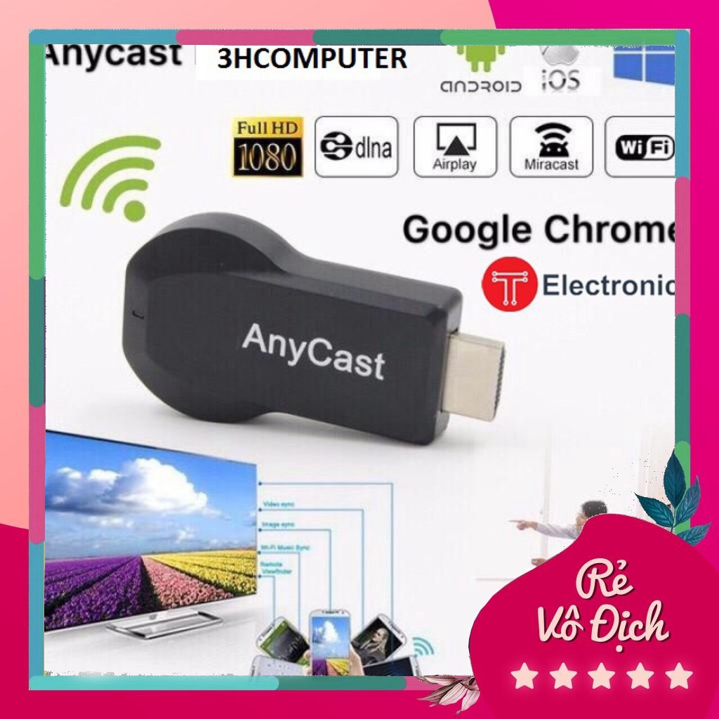 Kết nối điện thoại với tivi, HDMI Không dây, chất lượng FULL HD 1080 - BH UY TÍN