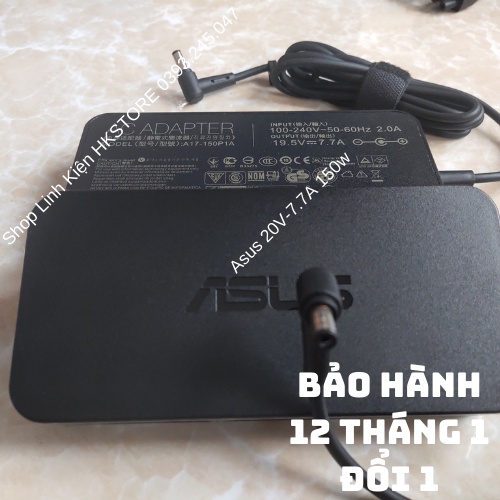Sạc Laptop Asus 19.5V-7.7A 150W Asus G53SX G74SX G53 G74 K580P G73 K470P G71GS G73JH N71Y FX504 GL503 GL703
