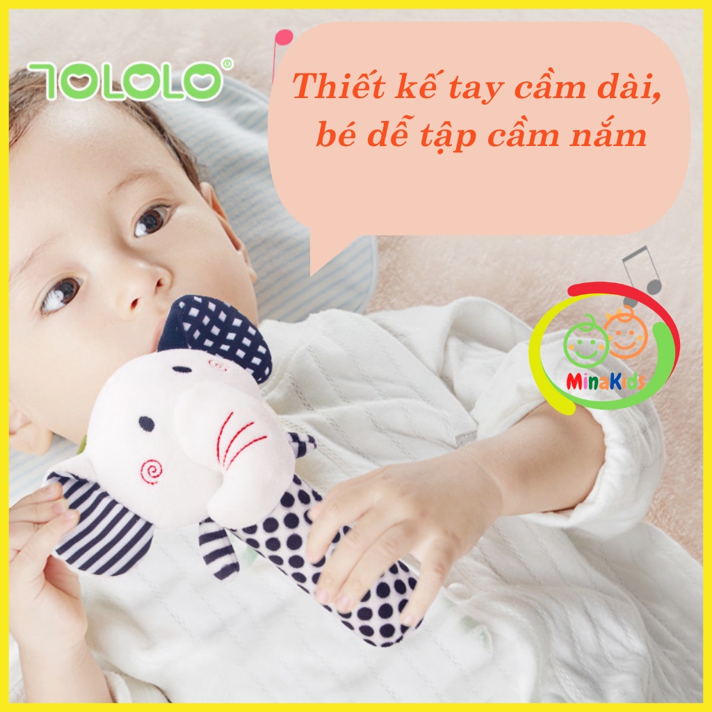 Thú Bông Cầm Tay Cho Trẻ Sơ Sinh Xúc Xắc Bông Đồ Chơi Chút Chít Lục Lạc Tập Cầm Nắm Cho Bé TCT17