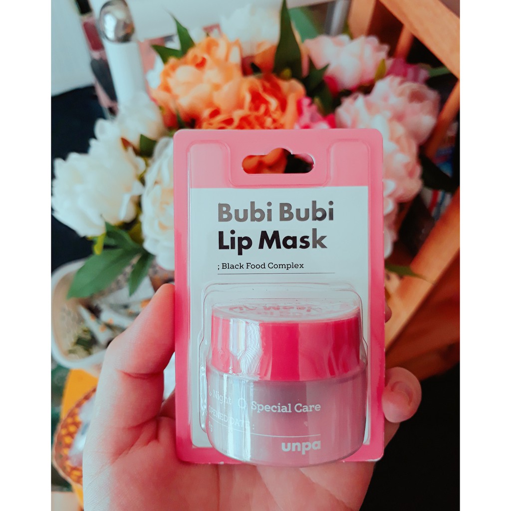 Mặt Nạ Ngủ Môi Dưỡng Ẩm Chống Lão Hóa Unpa Bubi Bubi Lip Mask 9g