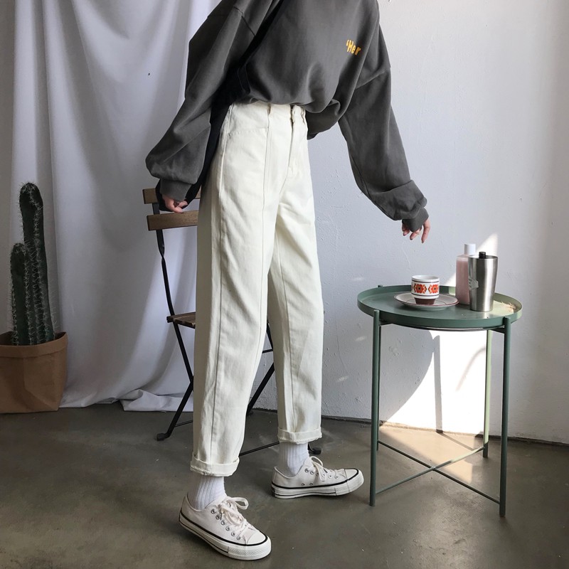 [Size S,M] Quần jeans nữ baggy lưng cao Ulzzang Quảng Châu QDJ79 (Mom Jeans)