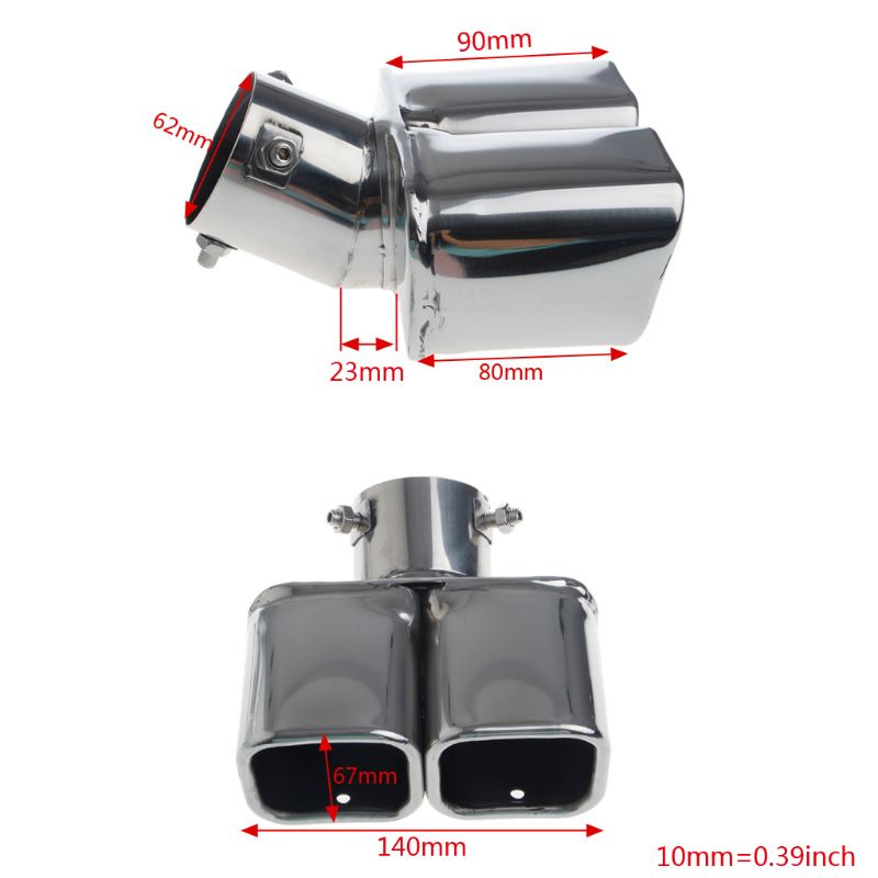 Ống Xả Khí Thải Giảm Thanh Hai Đầu Bằng Thép Không Gỉ