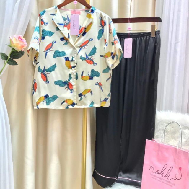 Bộ ngủ pijama lụa satin NOHK